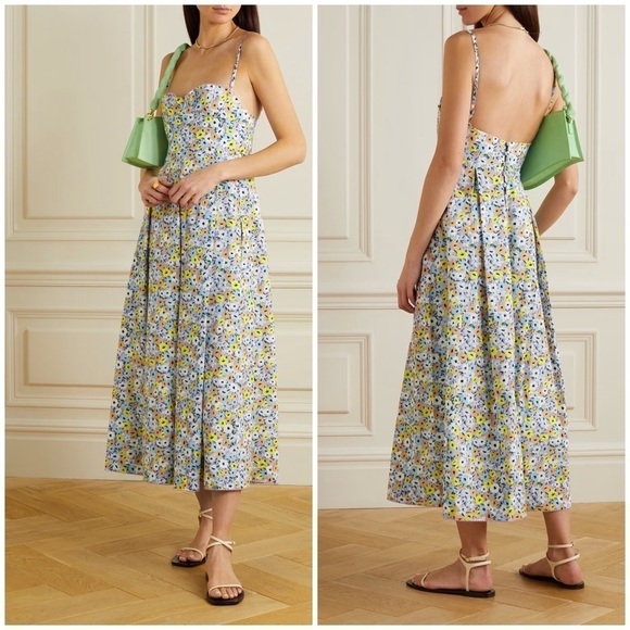 NWT Agua by Agua Bendita Mambo La Fania Lila Multicolor Floral Spring Sz L - Picture 1 of 16